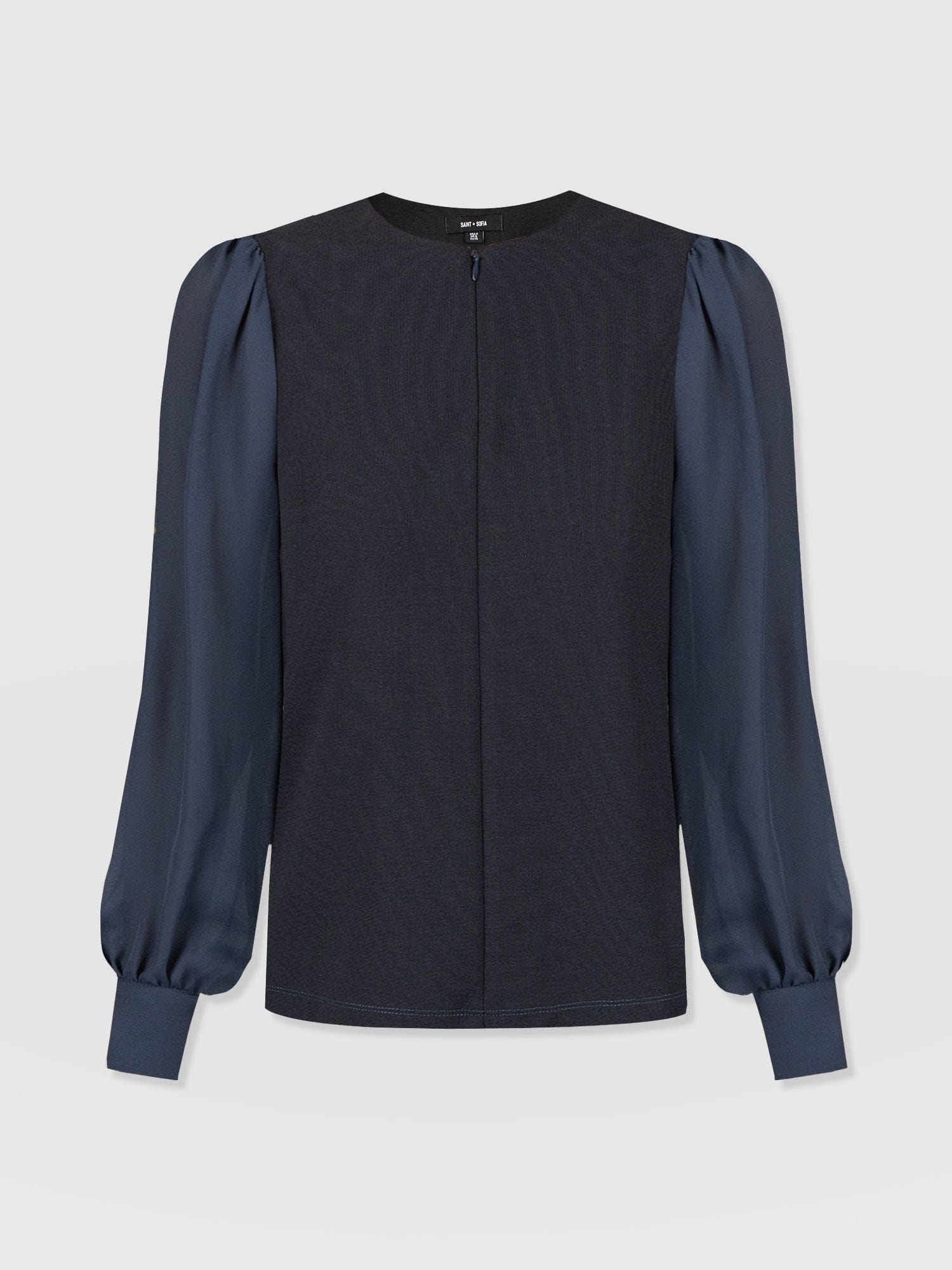 Esme Zip Up Top - Navy - Women's T-shirts | Saint + Sofia® USA